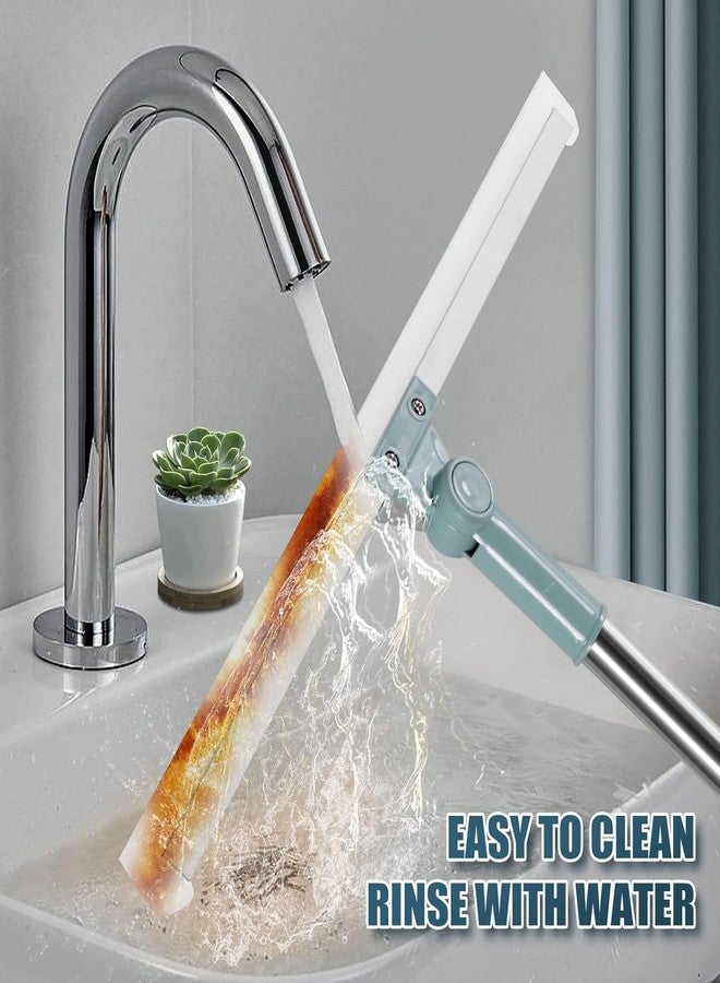 Finalize 2 in 1 Floor Cleaner Brush (Pack of 2) Multifunction Magic Broom,Silicone Floor Squeegee Broom with Long Handle,Scraping Besom for Bathroom Kitchen Shower Tile Pet Hair (2) - Image 2